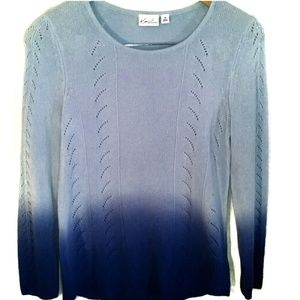 Kim Rogers Ombre Sweater Size Medium Blue